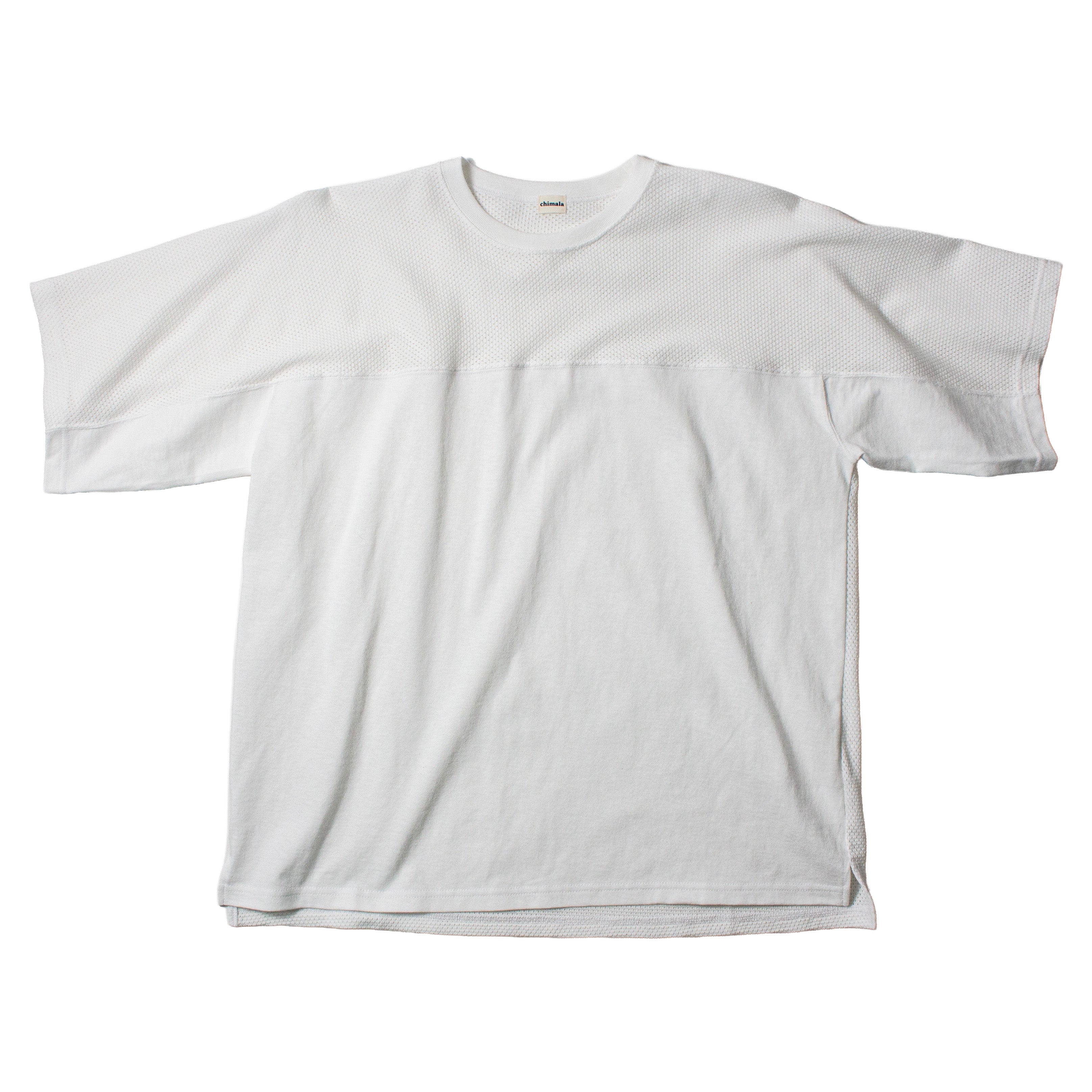 Chimala Unisex Cotton Fine Mesh Football Tee in Off White – JUDITH