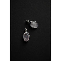 Daniella Samper Wishbone Earrings in Rose Quartz