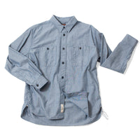 Dopple & Scent Chambray Work Shirt in Blue