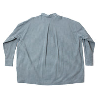 Dopple & Scent Dobby Check Oversized Shirt in Blue