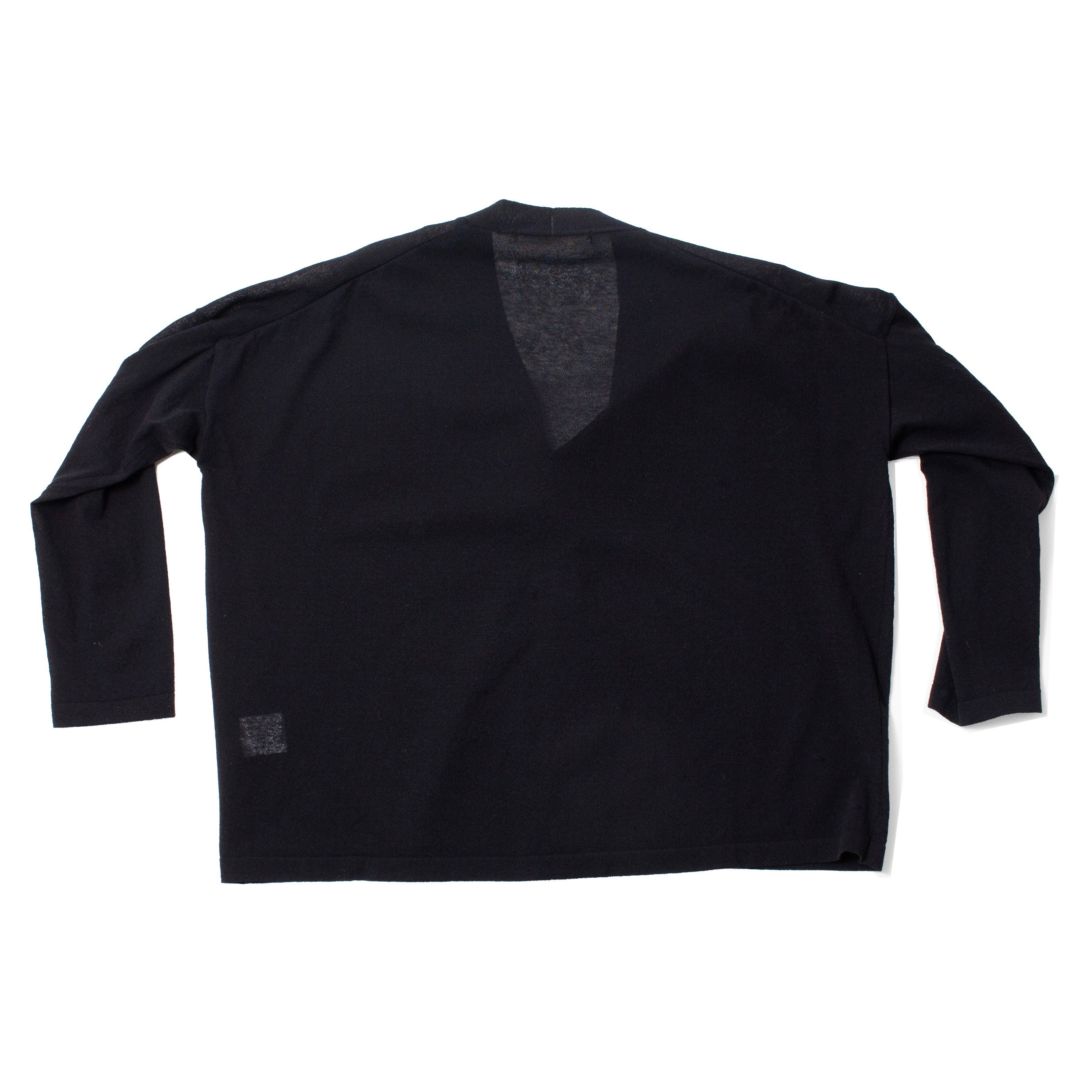 Evam Eva Cotton V-Neck Cardigan in Black – JUDITH