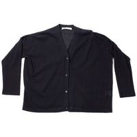 Evam Eva Cotton V-Neck Cardigan in Black