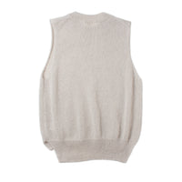 Evam Eva Mohair Silk Vest in Grege