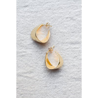 Fay Andrada Aleta Hoop in Gold Vermeil