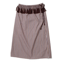 Flor Studio Nico Skirt in Espresso Stripe