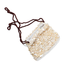 Flor Studio Sirena Bag in Mother of Pearl and Burgundy Cording