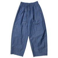Grei East Pant in Midnight Blue Washed Denim Chambray