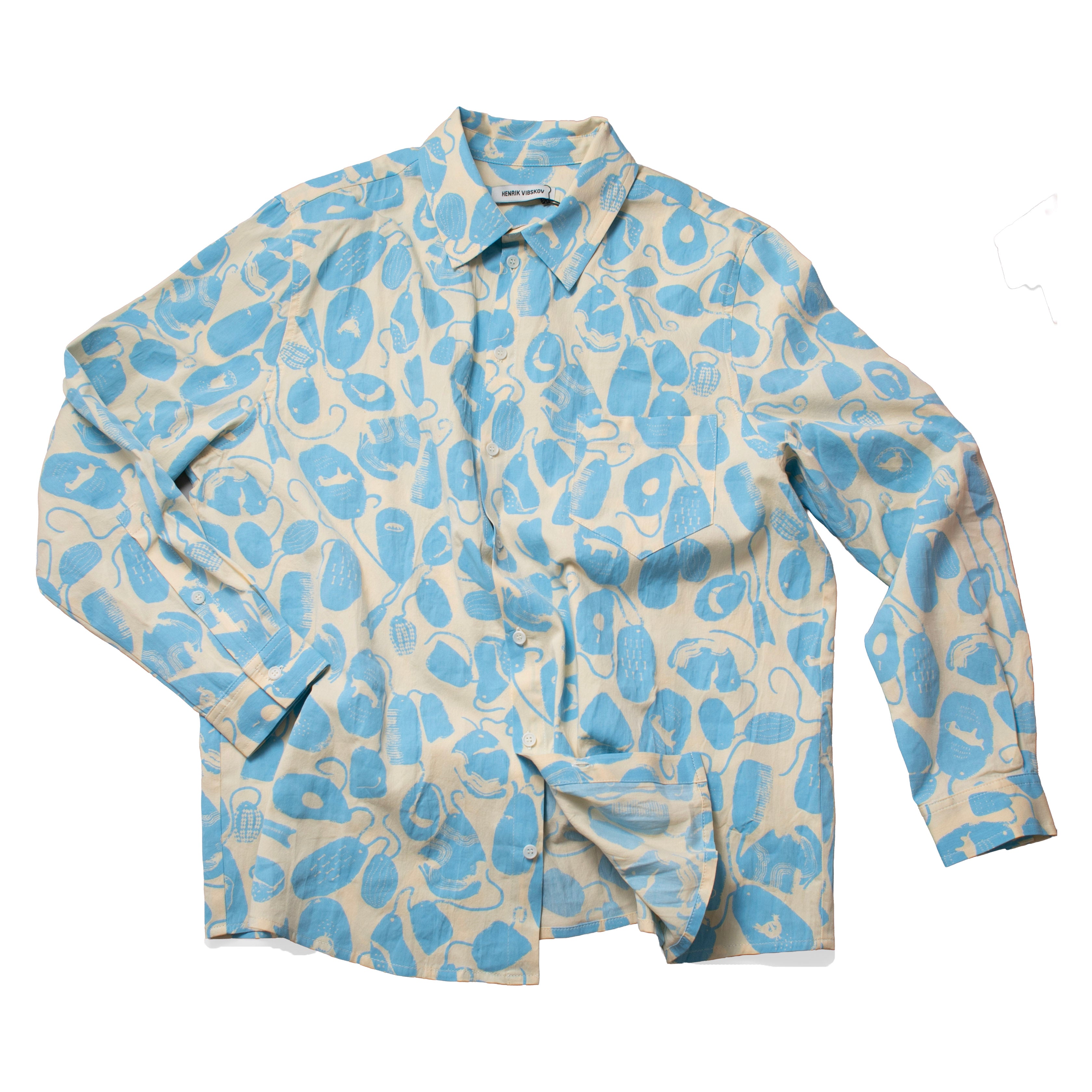 Henrik Vibskov New Blou Shirt in Ecru Amulets – JUDITH