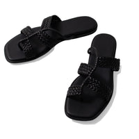 Hereu Lina Woven Sandal in Black