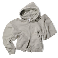 Hope Bubble Zip Hoodie in Faded Khaki