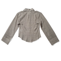 Hope Shape Shirt in Crinkled Grey Check