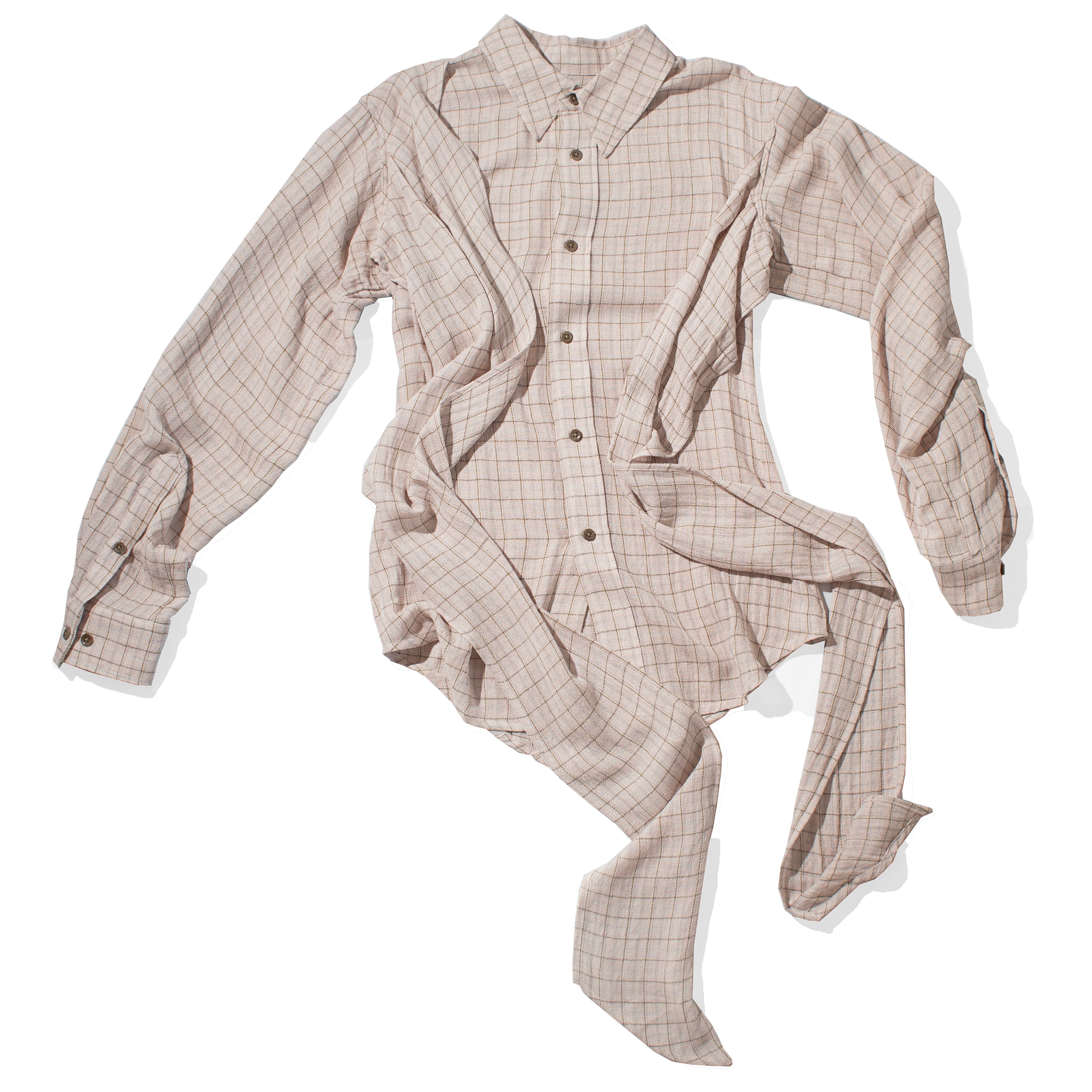 Hope Twisty Shirt in Airy Pink Check – JUDITH