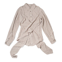 Hope Twisty Shirt in Airy Pink Check
