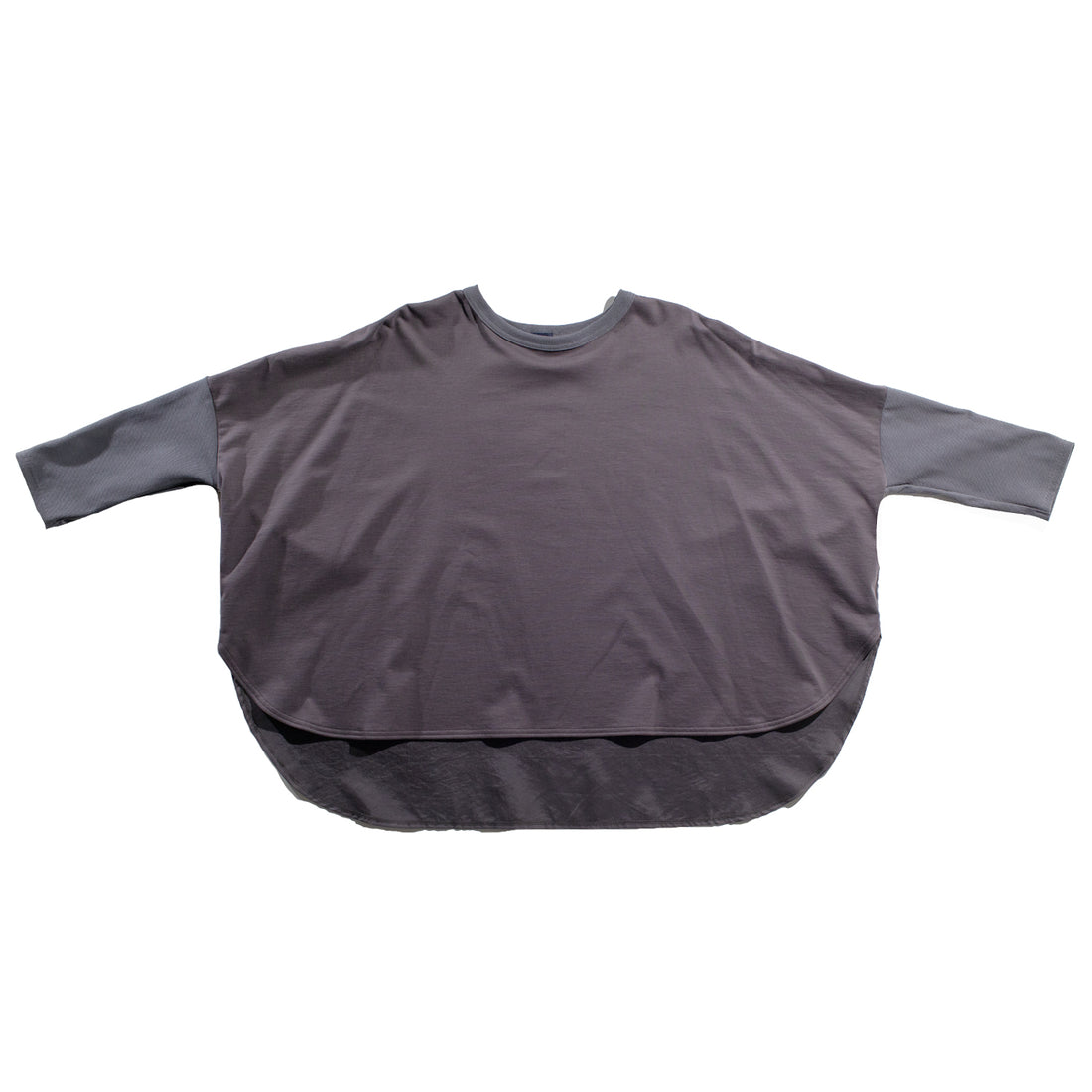 ICHI Knit Cotton Pullover in Charcoal