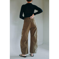 Sayaka Davis Barrel Denim Pant in Brown
