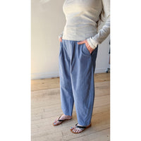 Apiece Apart Bari Crop Trouser in Chambray