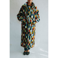 Henrik Vibskov Banana Coat in Brushed Squares