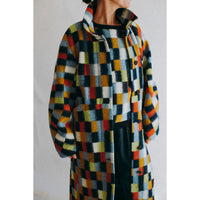 Henrik Vibskov Banana Coat in Brushed Squares