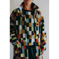 Henrik Vibskov Banana Coat in Brushed Squares