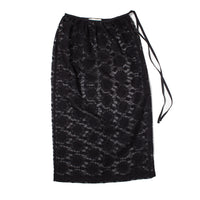 Proche Embroidered Tulle Slip Skirt in Black