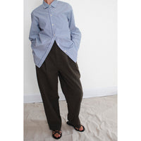 Shaina Mote Classic Button Down in Blue Stripes