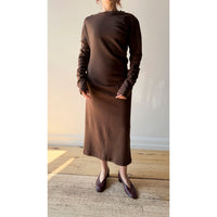 6397 Twisted Seam Dress in Soil
