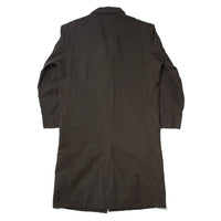 Black Crane Crinkled Coat in Charcoal