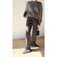 Margaret Howell Feeder Stripe Crew Neck in Charcoal