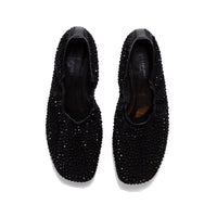 Le Monde Béryl Mica Flat in Black Crystals