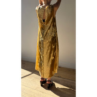6397 Selvedge Shift Dress in Gold
