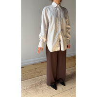 Maria McManus Covered Placket Tunic Shirt in Smoke Stripe