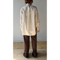 Maria McManus Covered Placket Tunic Shirt in Smoke Stripe