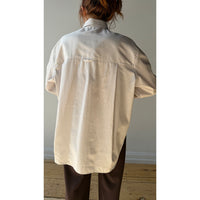 Maria McManus Covered Placket Tunic Shirt in Smoke Stripe