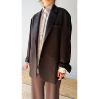 Sayaka Davis Two Button Blazer in Dark Brown