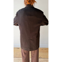 Sayaka Davis Two Button Blazer in Dark Brown