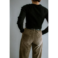 Kallmeyer Column Leg Jean in Mink Distressed Corduroy