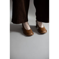 Lauren Manoogian Embossed Arch Pump in Tobacco