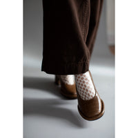 Lauren Manoogian Embossed Arch Pump in Tobacco