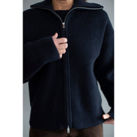 Studio Nicholson Sandos Sweater in Darkest Navy