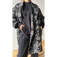 Henrik Vibskov Dimout Coat in Black 3D White