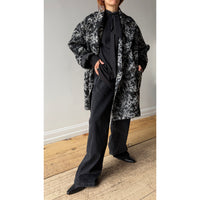 Henrik Vibskov Dimout Coat in Black 3D White