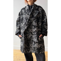 Henrik Vibskov Dimout Coat in Black 3D White