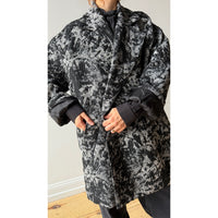 Henrik Vibskov Dimout Coat in Black 3D White