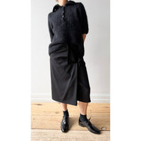 Sayaka Davis Compact Knit Polo in Black