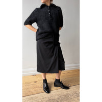 Sayaka Davis Compact Knit Polo in Black