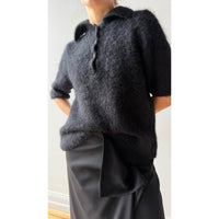 Sayaka Davis Compact Knit Polo in Black