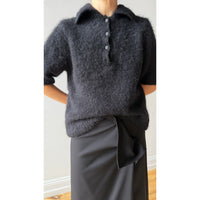 Sayaka Davis Compact Knit Polo in Black