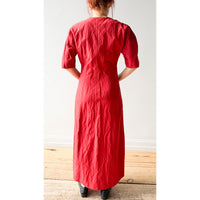 Apiece Apart Noor Button-Front Maxi Dress in Riding Red