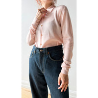 Auralee High Gauge Soft Cashmere Cardigan in Light Pink