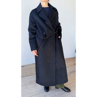 Studio Nicholson Mori Double Faced Coat in Darkest Navy